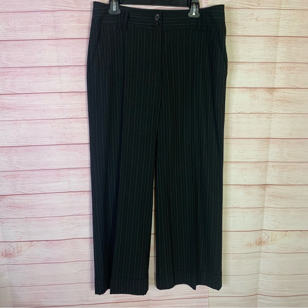 Michael Michael Kors Millbrook Fit‎ Black Pinstripes Pants Size 10